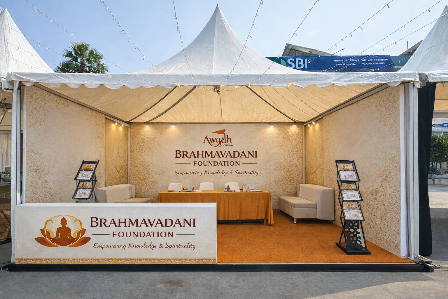 Brahmavadini Foundation Exhibition Stall - Blue Canopy